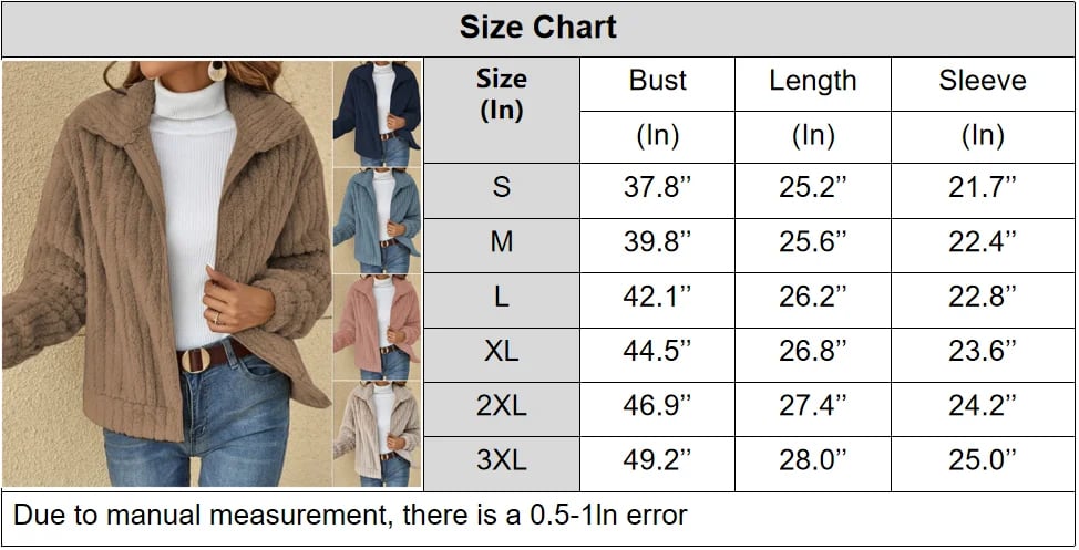 Short Jacket Lapel Zipper Winter Coat Warm Plush Fleece Zipper Casual Coat Top