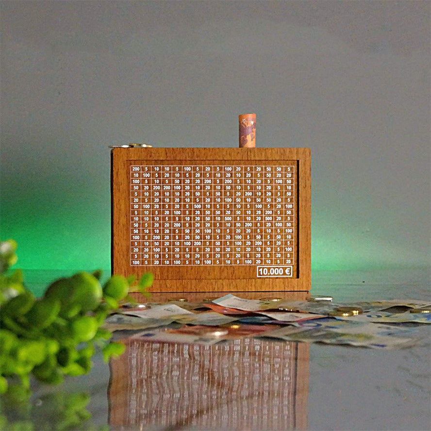 🔥BUY 2 GET 10% OFF💝Retro Style Wooden Saving Money Goal Piggy Bank