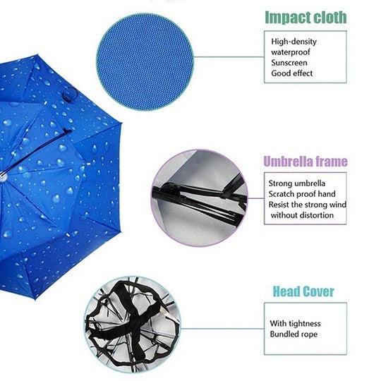 (Promotion - 50% OFF) Outdoor Double Layer Umbrella Hat