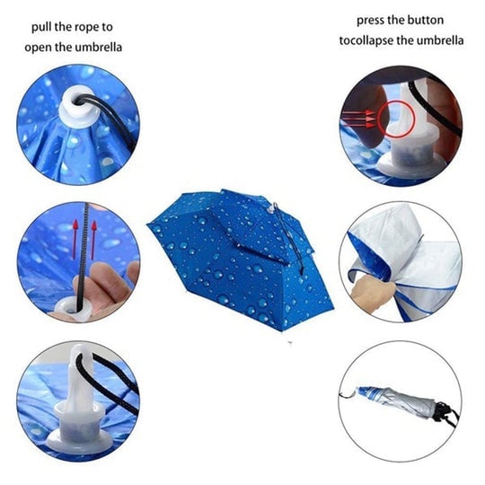 (Promotion - 50% OFF) Outdoor Double Layer Umbrella Hat