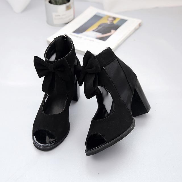 Women Square High Heel Sandals