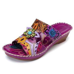 Bohemian style fashion non-slip wedge sandals