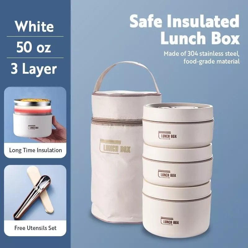 (Promotion 49% OFF) Portable Insulated Lunch Container Set - BUY 2 FREE SHIPPING