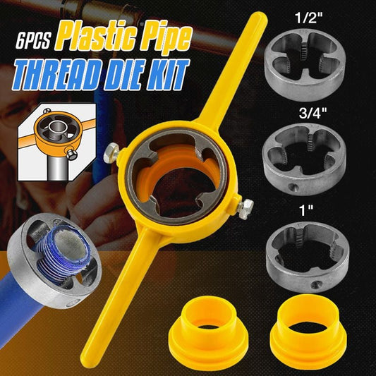 🔥6PCS Plastic Pipe Thread Die Kit