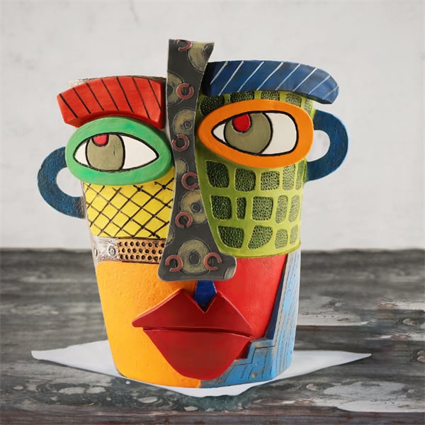 Handmade Brutalist Abstract Beauty Face Flower Pot - Buy two and get free shipping!