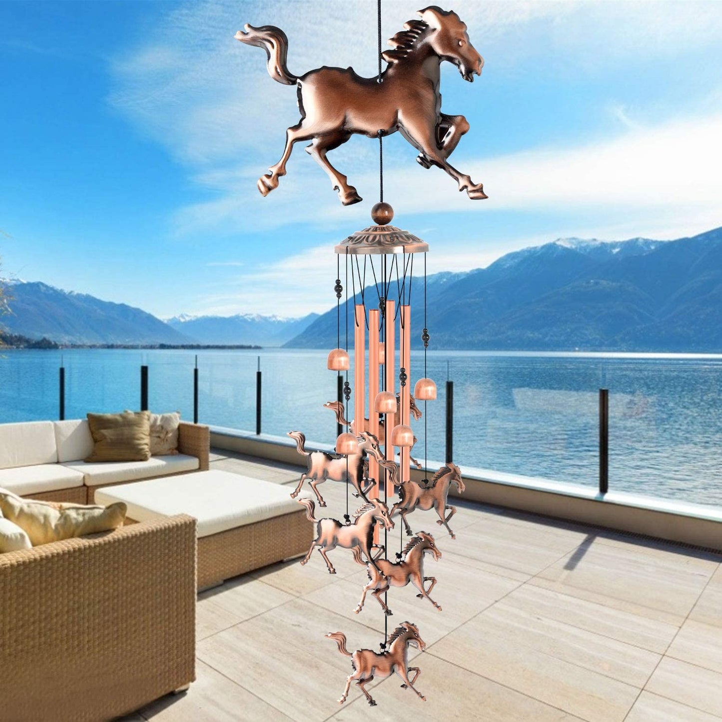 (🔥 Promotion--40%OFF)Pure hand-made Copper Horse wind chimes