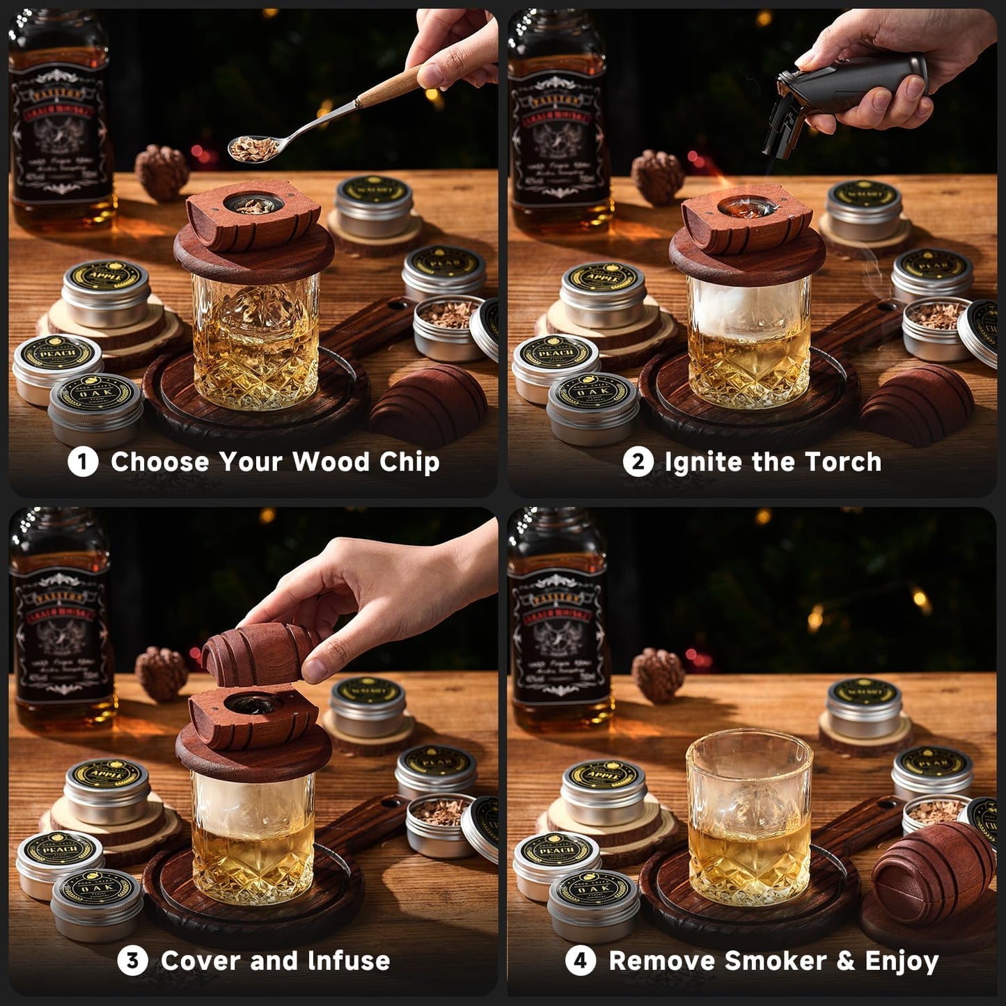 Wooden barrel smoking