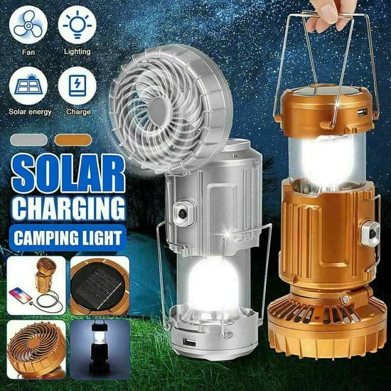 6 in 1 Portable Solar LED Camping Lantern