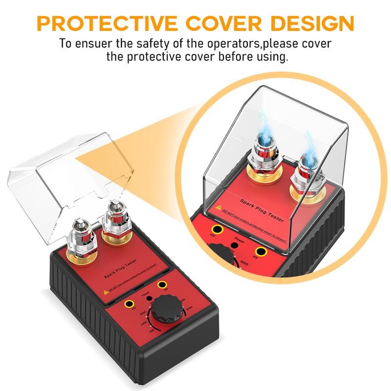 Compact Dual-Hole Spark Plug Tester for Car Ignition Plug Analysis and Diagnostics - 12V