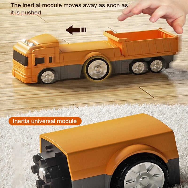 🔥Magnetic Transform Engineering Car Assembled Toys