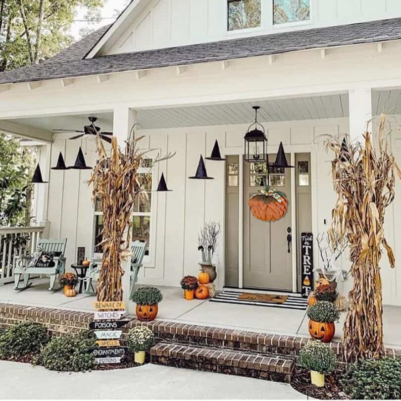 🔥Last Day 60% OFF 🍁 Farmhouse Pumpkin Wreath For Front Door