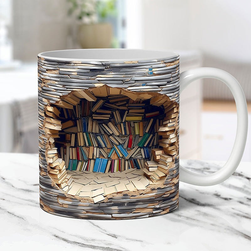 3D bookshelf cup