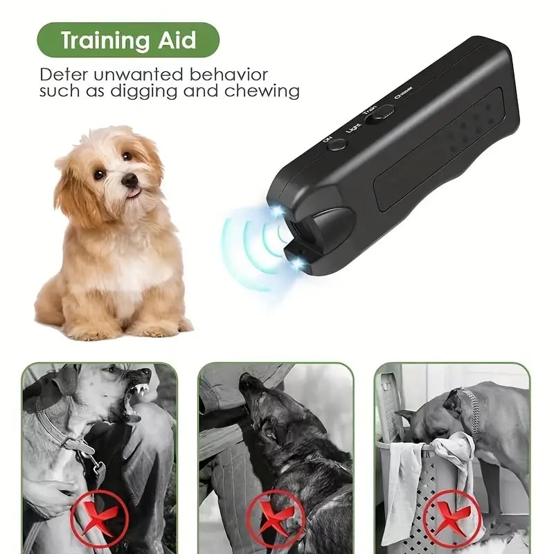 🔥Handheld Bark Control Luminous Ultrasonic Dog Repeller