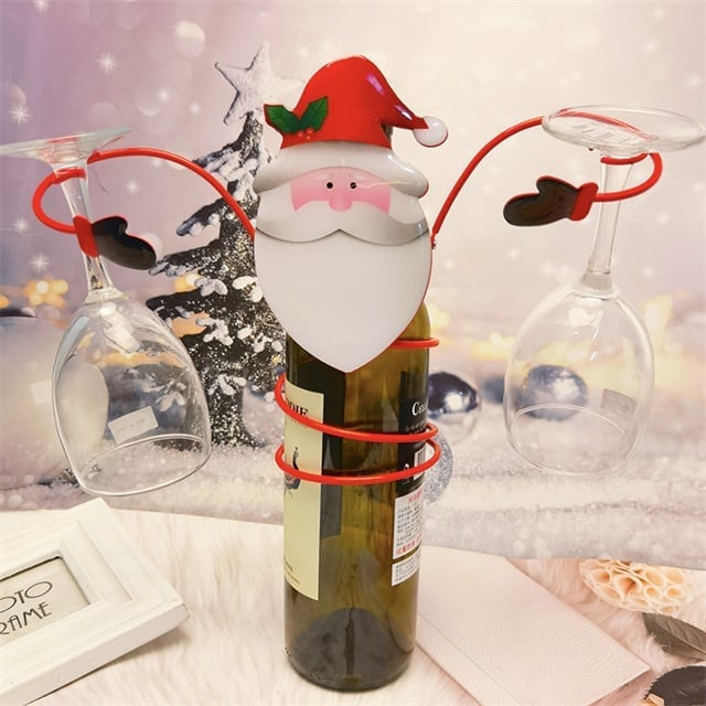 🎄 Holiday Wine Bottle Glass Holders