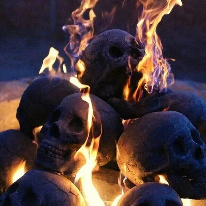 🎃Halloween Pre-Sale 49% OFF☠️Ceramic Fireproof Fire Pit Skull💀