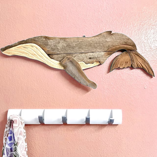 3D Crafted Wooden Marine Sculptures Wall Decoration