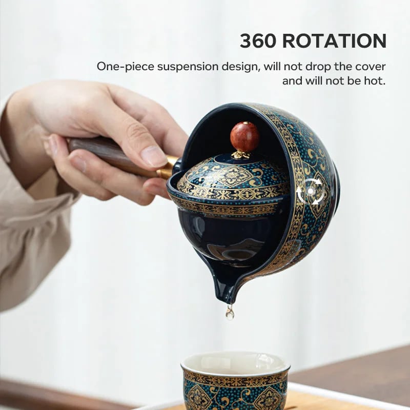 🔥With 4 Cups and Travel Bag- 2024 New 360° Rotation Tea Maker