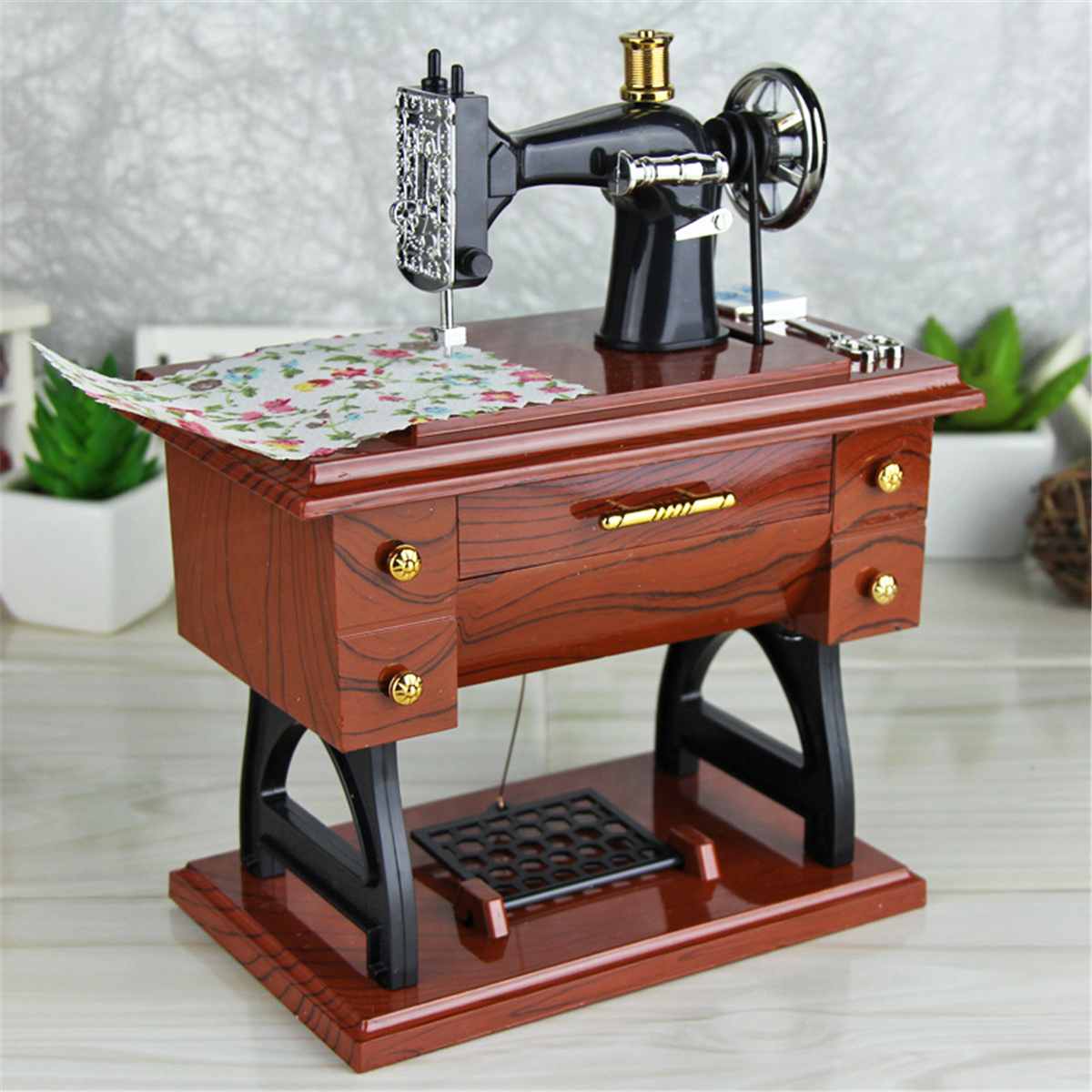 Premium Sewing Machine Music Box