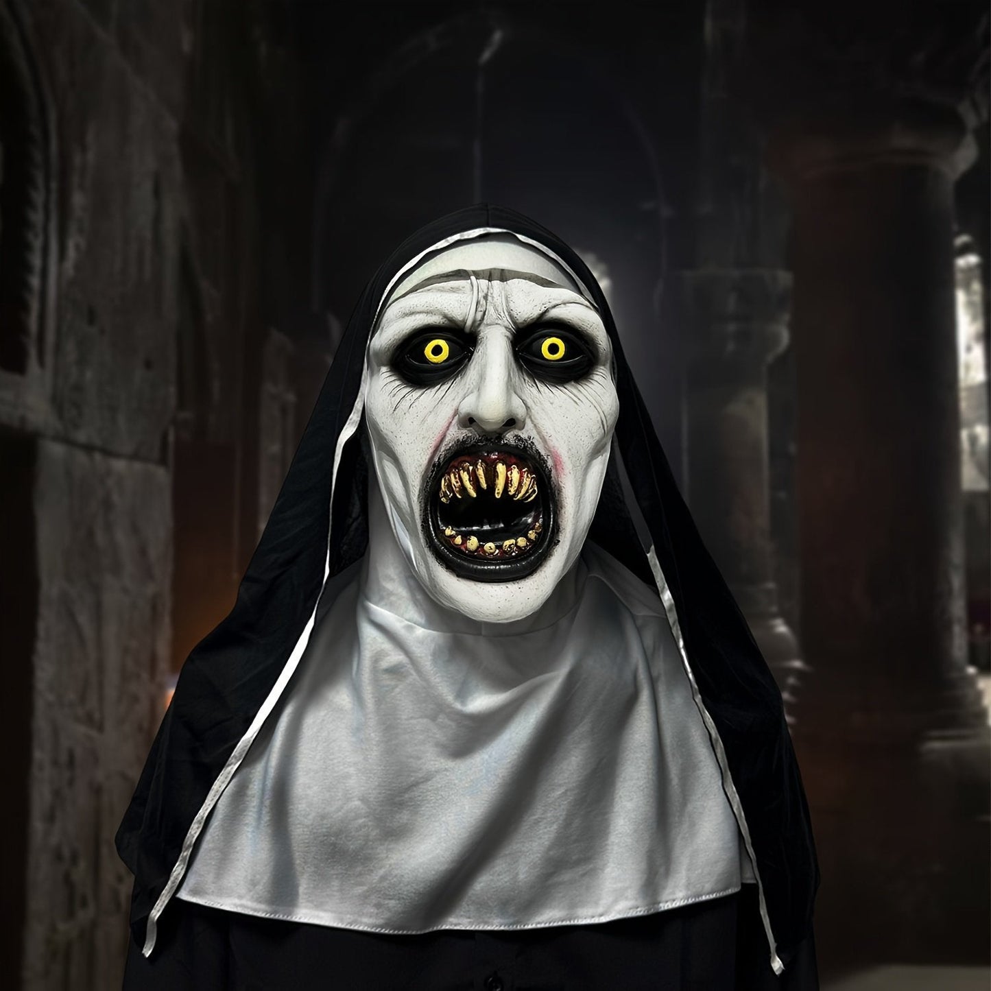 ✨Horror Latex Nun Mask😈