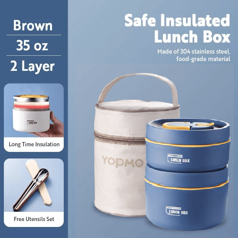 (Promotion 49% OFF) Portable Insulated Lunch Container Set - BUY 2 FREE SHIPPING