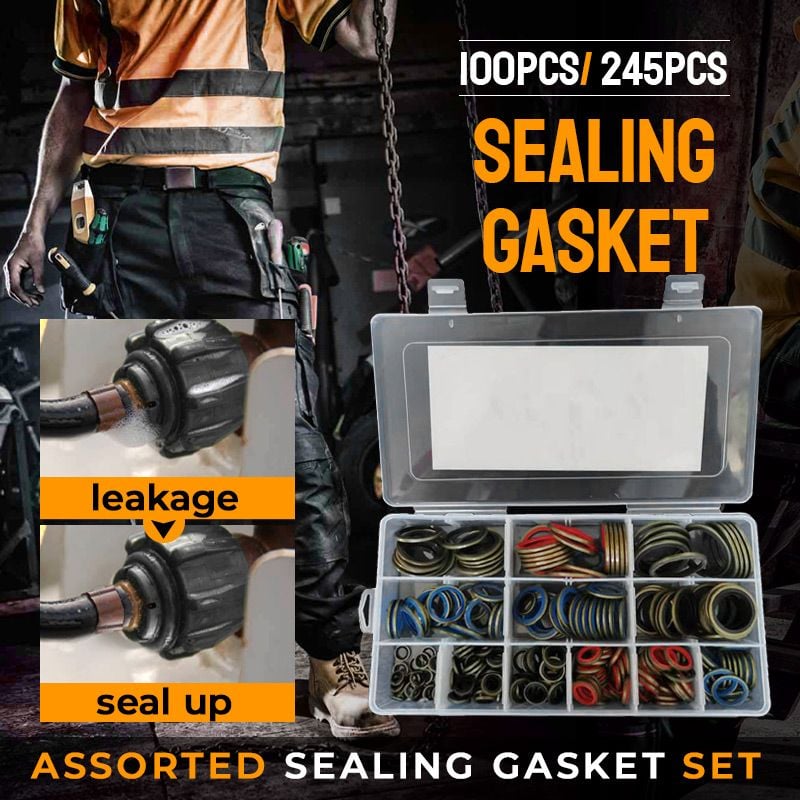 🎁100pcs/ 245pcs Assorted Sealing Gasket Set