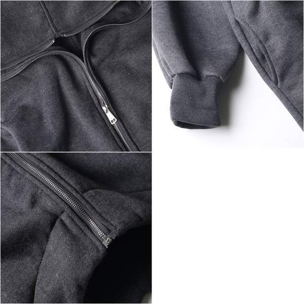 Unisex Long Sleeve Hooded Long Coat