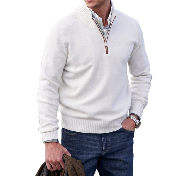 Men's Cashmere Zipper Basic Sweater (Buy 2 Free Shipping)