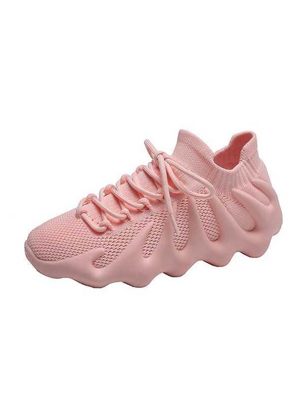 Lace-up Knit Breathable Sneakers