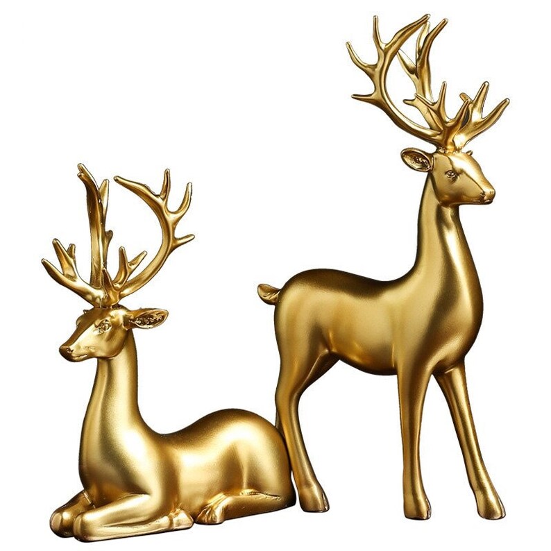 🦌Golden Couple Deer Figurines✨