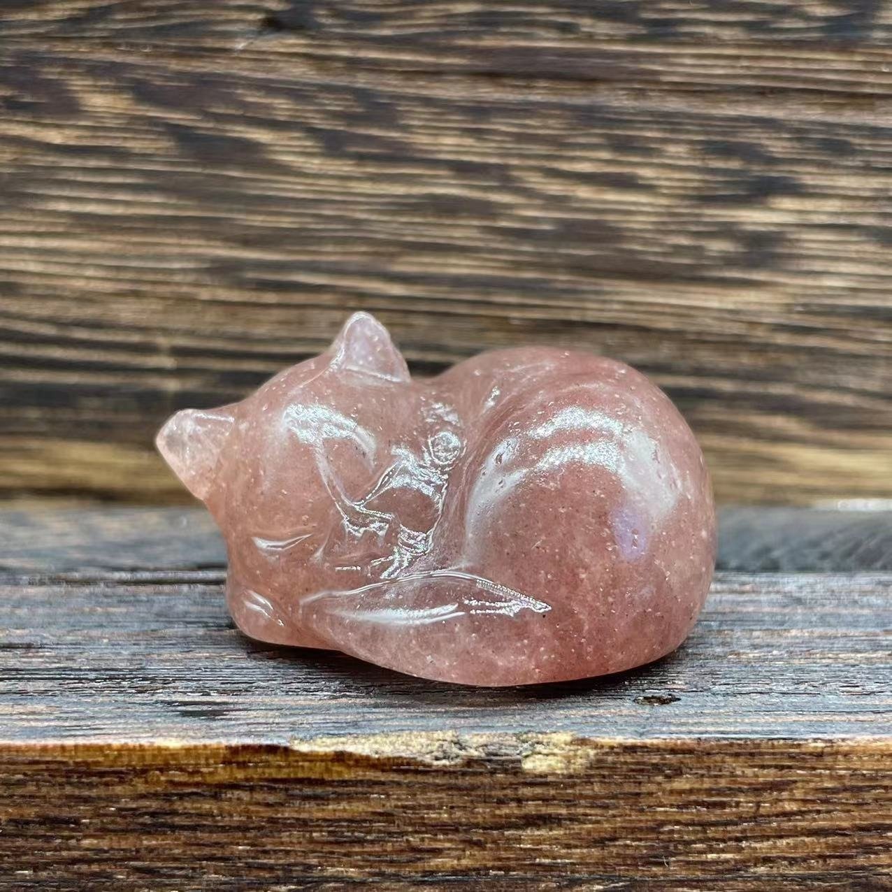 🔥BUY 2 GET 10% OFF🐱Natural Quartz Crystal Sleeping Cat Decoration