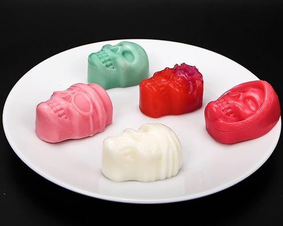 Skull chocolate mold silicone praline mold set of 2 Halloween silicone mold pralines