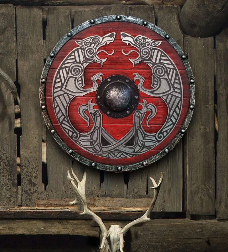 Battle Damaged Viking Wooden Shield 30CM