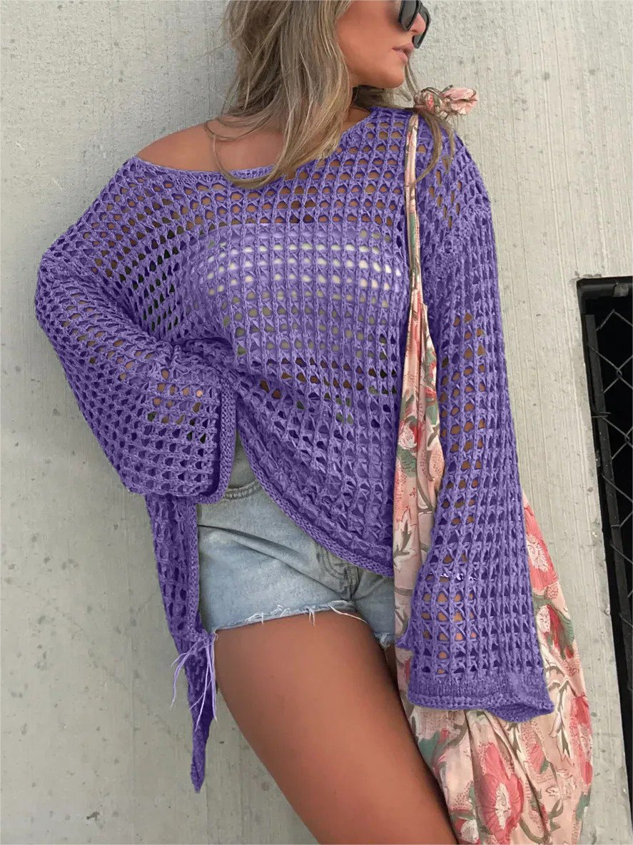 WOMEN'S CROCHET HOLLOW OUT COVER UP