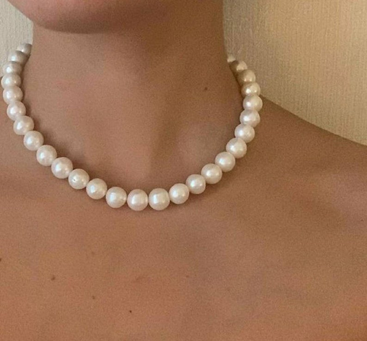 Temperament deep sea shell pearl necklace