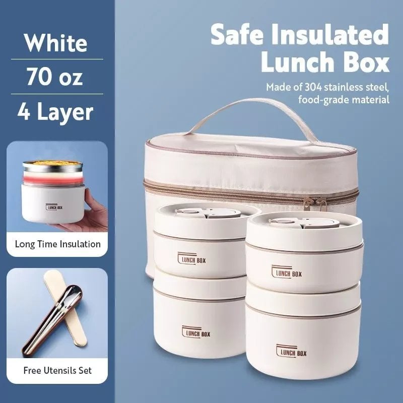 (Promotion 49% OFF) Portable Insulated Lunch Container Set - BUY 2 FREE SHIPPING