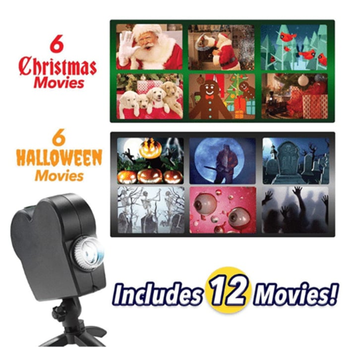 🔥Hot Sale 60% OFF💀 2024 New Upgrade Halloween/Christmas Holographic Projection