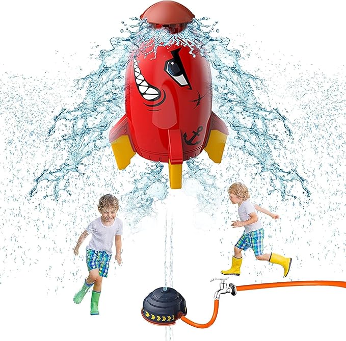 Water Rocket Launcher Sprinkler for Kids Outdoor Play