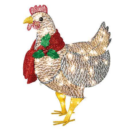 💝Lantern chicken with scarf Christmas decoration