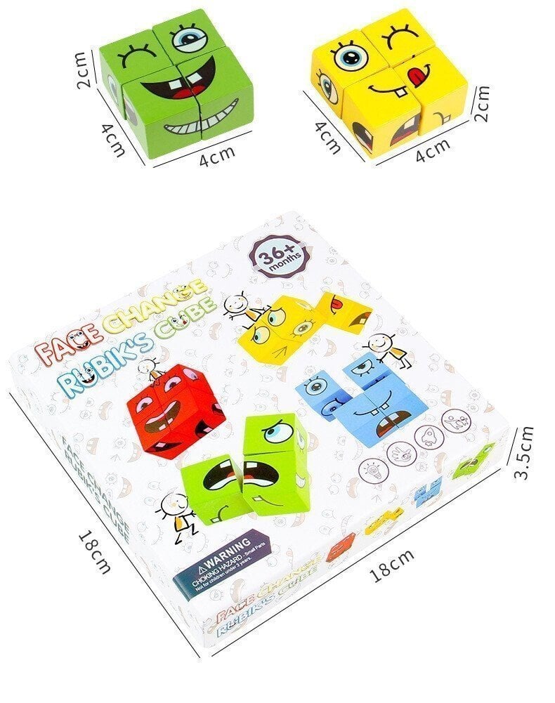 🎁2024-Christmas Hot Sale🎁 Face-Changing Magic Cube Building Blocks