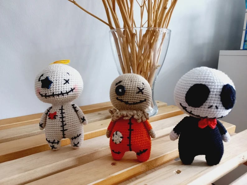 Handmade Crochet Halloween Cute Doll Decoration