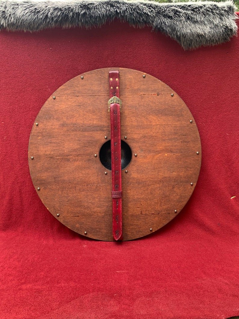 Battle Damaged Viking Wooden Shield 30CM