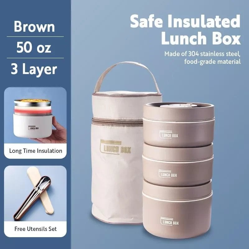 (Promotion 49% OFF) Portable Insulated Lunch Container Set - BUY 2 FREE SHIPPING