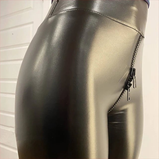 Matte Leather Trousers