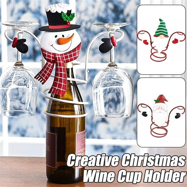 🎄 Holiday Wine Bottle Glass Holders