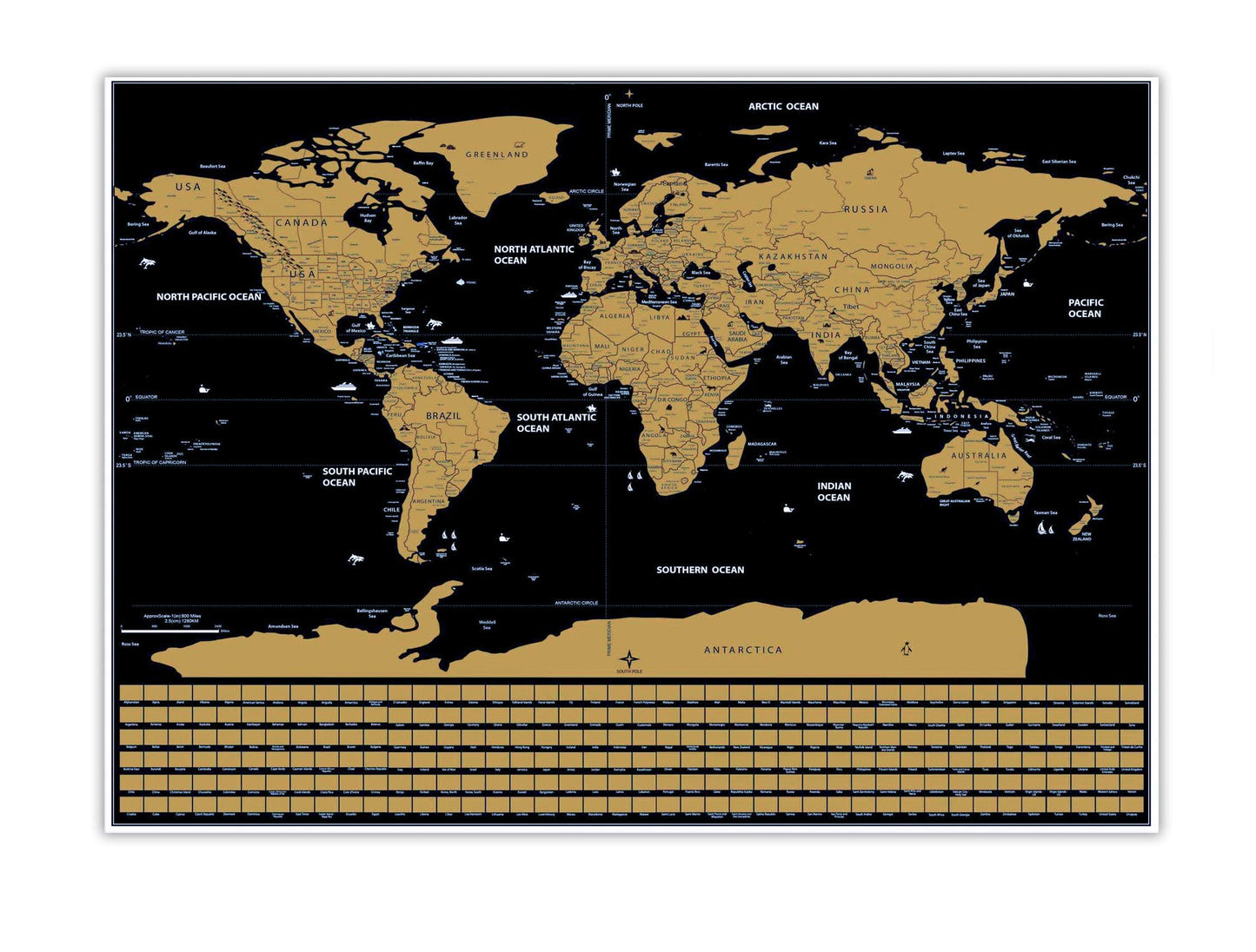 Scratch Map of the World