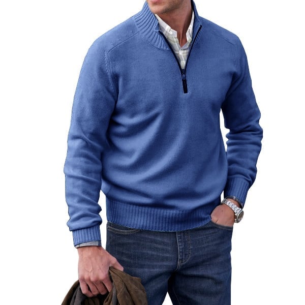 Men's Cashmere Zipper Basic Sweater (Buy 2 Free Shipping)