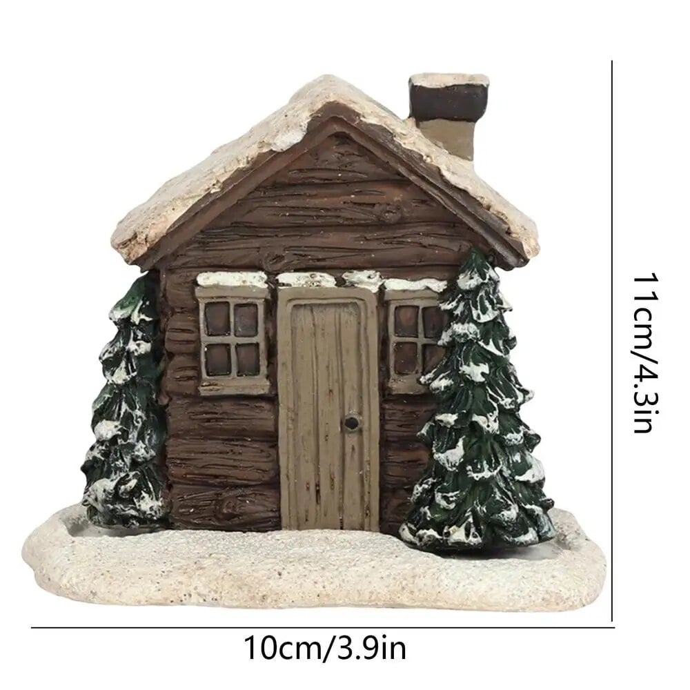 🏠Log Cabin Incense Burner with Smoking Chimney🎄Perfect Christmas Gift