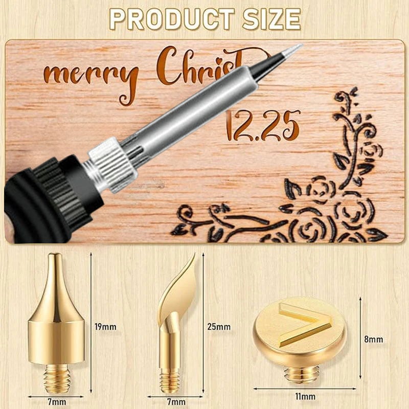 🎁26 Letters Copper Mold —DIY Wood Burning/Carving Set