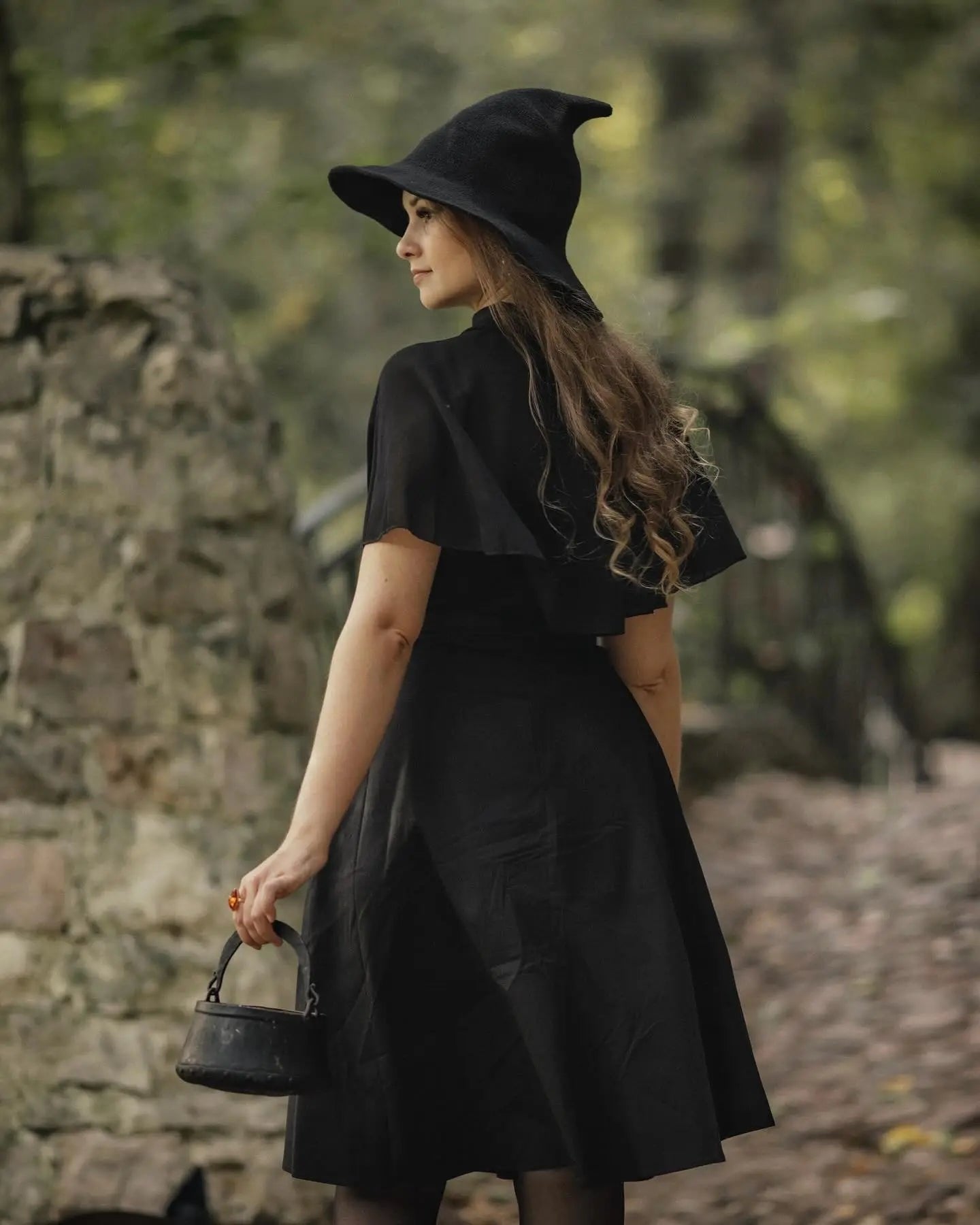 🔥👻Women Gothic Knitting Black Wizard Hat