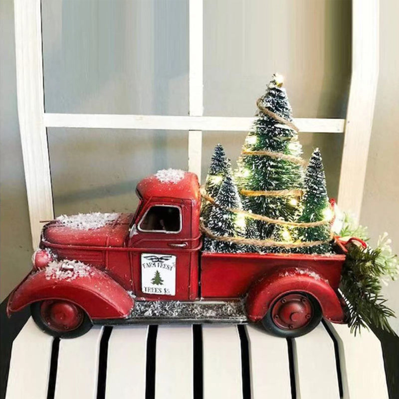 Red farm Truck Christmas Centerpiece